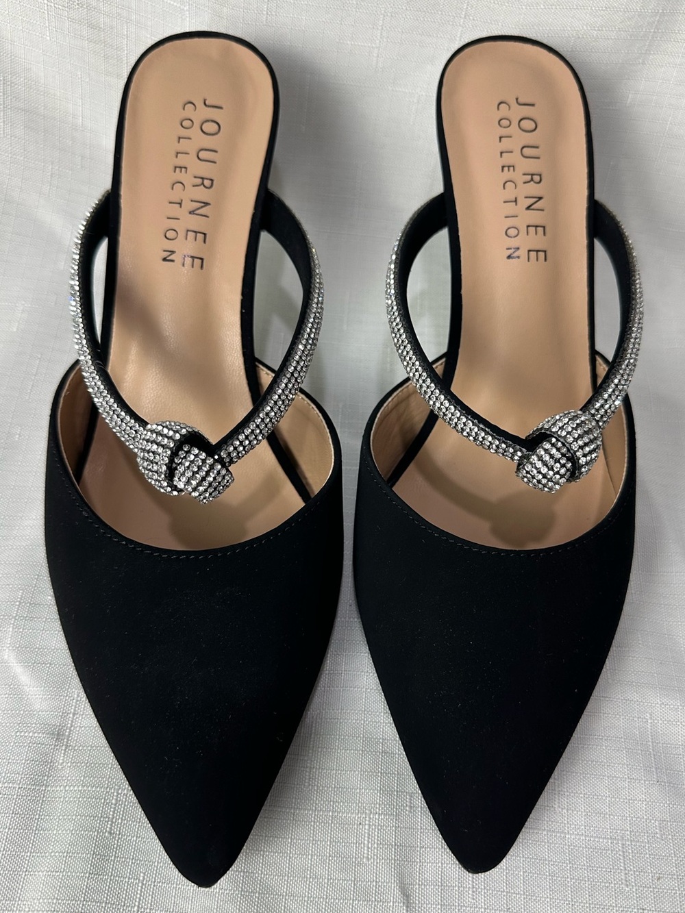 Journee Collection Black Heels 9 Wide